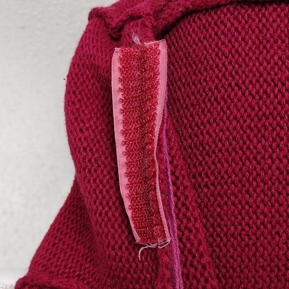 Leon Levin Hand Loomed Red Plaid Dog Applique Crew Neck Pullover Sweater Top - Picture 14 of 16